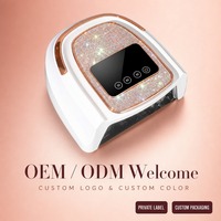 Lámpara de uñas LED UV recargable inalámbrica y secador de uñas inalámbrico de alta potencia. Pantalla LCD de diamante para esmalte de uñas en gel