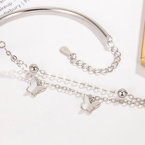 Brazalete de mariposa de hilo pulseras y pulseras de diseñadores joyas de plata 925 por mayor joyeria plata 925 pulseras de plata - Product Image 4