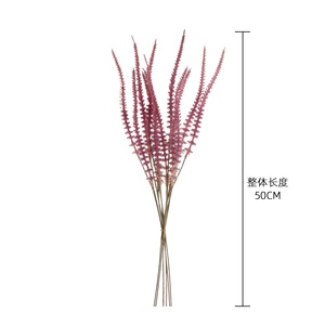 Bouquet de fleurs artificielles en sauge, blanc, rose, beige, en plastique, pour décoration de mariage, haute simulation, artisanat décoratif - Product Image 4