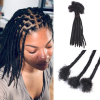 Extensions de dreadlocks couleur naturelle 8-26 pouces les plus populaires 2025, 100 % cheveux humains, faites à la main, extensions afro kinky loc