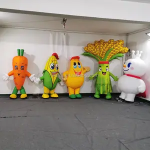 Festival Parade Leuke Groente Wortel Cartoon Walking Opblaasbare Spinazie Kostuum In Reclame Opblaasbare