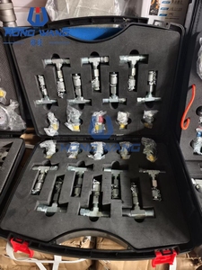 Caja de Conexión en T HongWang de 5 Manómetros para Diagnóstico de Presión Hidráulica, Kit con 1 Año de Garantía para Excavadora Genérica WSG - Product Image 4