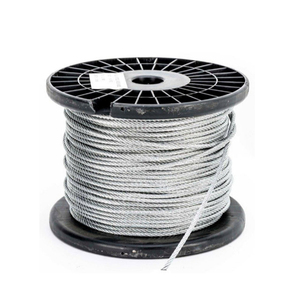 Câble <span class=keywords><strong>en</strong></span> acier inoxydable 7x7 <span class=keywords><strong>en</strong></span> spirale pour bricolage, garde-corps de terrasse, clôture, corde à linge, applications marines et extérieures - Product Image 1