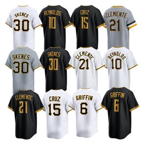 Camiseta de Béisbol Americana Cosida City Connect 2026, 21 <span class=keywords><strong>Roberto</strong></span> Clemente, 30 Paul Skenes, 6 Konnor Griffin, 15 Cruz, 10 Reynolds - Product Image 2