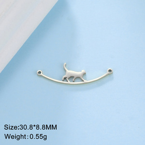 Cute <b>Cat</b> Shape Alloy Charms Gold Plated and Silver Tone Pendant for Jewelry Making Unisex Gift - Product Image 2