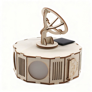 Kit de communication DIY en bois à énergie solaire pour enfants de 7 à 9 ans – Modèle de jouet scientifique éducatif - Product Image 2