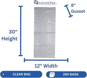 ถุงหด HCPACK พร้อมสายรัด 12x30+8 นิ้ว 250 แพ็ค รีไซเคิลได้ ผลิตจากพลาสติก PE ลายนูนใส ขนาดใหญ่ สำหรับบรรจุขนมปังโฮมเมด - Product Image 5