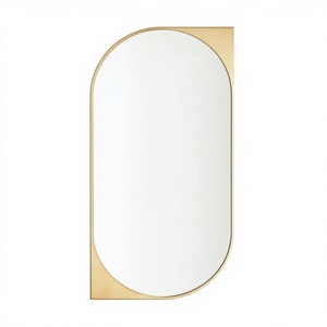Modern iron <b>Rectangular</b> Framed Wall <b>Mirror</b> Copper Finish Decorative Glass Surface for Home Hotel Decoration - Product Image 4