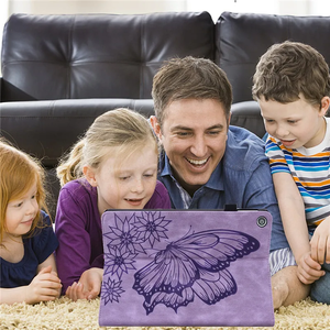 Papillon peint étui pour <span class=keywords><strong>iPad</strong></span> <span class=keywords><strong>Mini2</strong></span> 3 4 5 6 7 8 pouces TPU dos réglable support tablette étui couverture avec fentes pour cartes et porte-stylo - Product Image 2