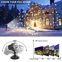Mini Luz LED de Matriz para Exteriores, RGBW, Diseño de Copo de Nieve, IP65 Impermeable, con Control Remoto para Navidad
