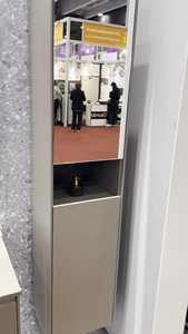 Salon moderne du carton Vanités de salle de bain cannelées étanches Ensemble complet d'évier Panneau de mélamine en MDF Nouveau carton équitable de mélamine - Product Image 2