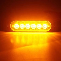 Superbleds 6 LED 12V-24V Universelle Auto-Warnleuchten Günstige Kühlergrill-Blitzleuchte LKW-Rundumleuchte Bernsteinfarbene Verkehrsleuchte