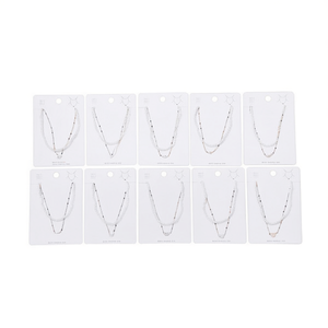 Collar de Acero Inoxidable con Perlas en Capas, Doble Cadena, Colgante, Joyería, Accesorio de Moda - Product Image 1