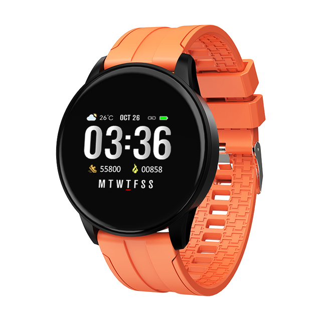 Touch Screen Digital Smart Bracelet With Silicone Watch Strap Custom Running Smart Watch