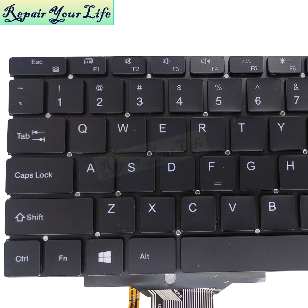 CHUWI ノートPC シルバー 英語キーボード US English Laptop Backlit Keyboard for Chuwi Gemibook Pro 13