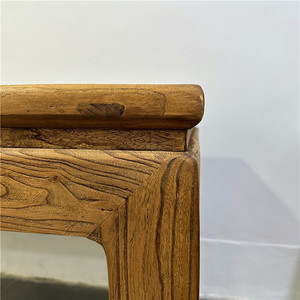 Banc à ressort en bois d'orme massif de style dynastie Ming, <span class=keywords><strong>double</strong></span> siège, chaise à thé, tabouret de <span class=keywords><strong>lit</strong></span> rétro - Product Image 5