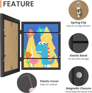 Cadre <span class=keywords><strong>photo</strong></span> magnétique KNS 33*24*3cm pour œuvres d'art d'enfants, <span class=keywords><strong>verre</strong></span> résistant aux chocs, format A4, cadre <span class=keywords><strong>photo</strong></span> écologique - Product Image 2