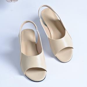 Todos los zapatos de <span class=keywords><strong>mujer</strong></span> Talla 35-43 <span class=keywords><strong>Sandalias</strong></span> cómodas de boca de pez para <span class=keywords><strong>mujer</strong></span> con cierre de cordones Plantilla de goma suave Zapatos de gran tamaño - Product Image 5