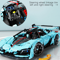 Blocs de Construction en plastique pour enfants, bricolage, tige 1:8, composants de voiture de Sport, jouets de véhicules de Construction mobiles, 3502 pièces, livraison gratuite