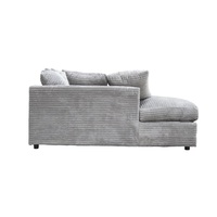 Ensemble de Canapés Turcs Moderne en Tissu Gris en Forme de L
