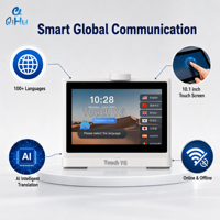 Traductor de Voz con IA en Tiempo Real, Dispositivo de Traducción de Idiomas con Pantalla Dual Inteligente de 10 Pulgadas para Negocios Internacionales y Oficinas