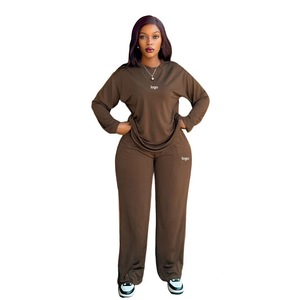 Pantalones Anchos de Algodón y Elastano para <span class=keywords><strong>Mujer</strong></span>, Estilo Europeo Americano, Novedad de Primavera-Verano, Moda Casual Elegante - Product Image 3