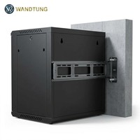 Armoire serveur et réseau murale 9U de 19 pouces de haute qualité avec porte en verre trempé détachable pour centre de données