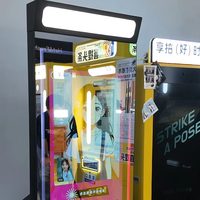 Photomaton commercial de style disco, machine interactive pour selfies, imprimante rapide, appareil photo reflex numérique, promotion d'événements, photomaton