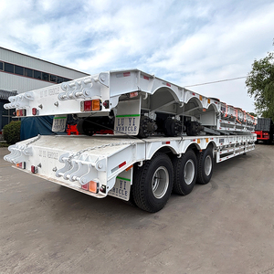 <span class=keywords><strong>Semi</strong></span>-remorque surbaissée 60 tonnes 16m*5m 3 essieux à suspension mécanique pour transport d'excavatrices, 8 verrous à torsion - Product Image 6