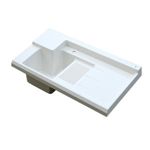 Lavandino con Asse per Lavare, Tavolo da Lavanderia Integrato nel Bancone, Lavabo Speciale per Lavatrici da Balcone - Product Image 2
