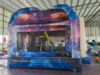 Astronaute Thème Navette Spatiale Backyard Rocket Combo Château Videur Gonflable Trampoline Premium pour Enfants