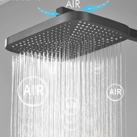 Corps de douche en cuivre encastré au mur au design moderne Pomme de douche en laiton chromé Thermostat avec bobine en céramique pour hôtel