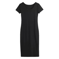 Pyjama d'été respirant en jersey de coton et polyester écologique pour femme, couleurs unies, manches courtes