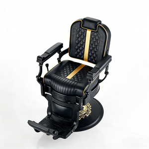 Sillón de Barbería Antiguo, <span class=keywords><strong>Silla</strong></span> de Peluquería de Estilo Retro de Lujo, Ajustable, <span class=keywords><strong>Reclinable</strong></span> y Giratoria <span class=keywords><strong>para</strong></span> Hombres - Product Image 6