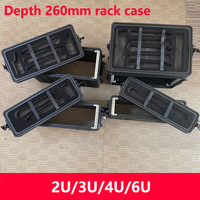 Étui de vol pour microphone et amplificateur 19 pouces 2u/3u/4u/6u Étui d'équipement audio extérieur résistant aux rayures