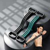 Extenseur de poitrine multifonctionnel portable à haute élasticité avec 3 tubes réglables