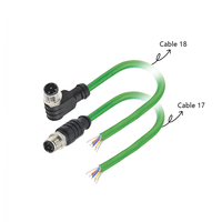 Câble étanche Pro-fiNet M12 de qualité supérieure, connecteur mâle 4 broches à code D, coudé droit vers RJ45, fournisseur de connecteurs de câble M12