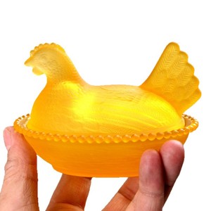 Modern Glass Chicken Shaped Candy Jar Multicolor Decorative Multifunction <strong>Storage</strong> <strong>Container</strong> for Daily Use Home Kitchen - Product Image 2