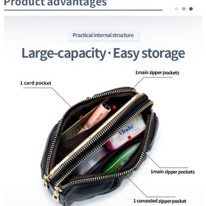 Cell Phone Clutch Wallet Bags Zipper Purse Card Holder Wallets Bags Women Leather Cell Phone Clutch Bag - Product Image 3