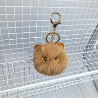 Schattige Kat Bal Pluche Pvc Sleutelhanger Mini Hanger Zachte Sleutelhanger Klauw Machine Prijs Draagtassen Accessoires Geschenken Sleutelhouder