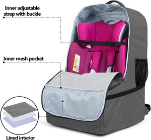 Bolsa de viaje para avión: ideal para cochecitos grandes/individuales/dobles, duradera, resistente al agua con correas ajustables - Product Image 4