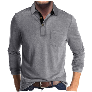 Camiseta de Manga Larga Informal para Hombre, de Alta Calidad OEM, Ajustada, de Punto, Transpirable, de Secado Rápido, con Estampado Personalizado al por Mayor, Lisa - Product Image 1