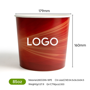 <span class=keywords><strong>Seau</strong></span> à Popcorn Personnalisé en Papier Couché Biodégradable de Qualité Alimentaire pour Restaurants, Fêtes et Salades - Product Image 2