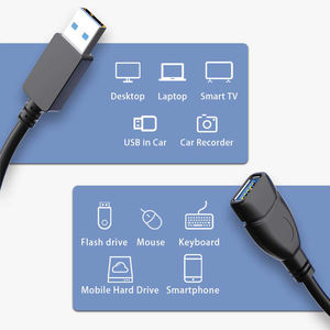 <span class=keywords><strong>สาย</strong></span>ต่อขยายพอร์ต3.0 <span class=keywords><strong>USB</strong></span> ที่ใช้งานอยู่ประเภทตัวผู้กับตัวเมียสายต่อขยาย <span class=keywords><strong>USB</strong></span> <span class=keywords><strong>5</strong></span> 10<span class=keywords><strong>เมตร</strong></span>6FT 1ft สั้น - Product Image 3
