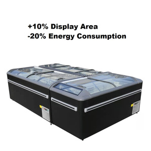 Vitrine Réfrigérée Commerciale Combinée pour Viande Fraîche/Vitrine Congélateur à Viande/Vitrine à Poisson avec Ventilateur et 4 Portes, Éclairage LED Éco pour <span class=keywords><strong>Supermarché</strong></span> - Product Image 3