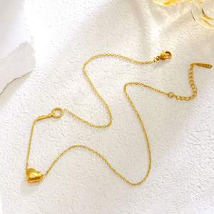 Collar con Llave y Corazón, Collar de Acero Inoxidable Chapado en Oro de 18k, Joyería de Moda Sencilla para Mujeres y Niñas - Product Image 4