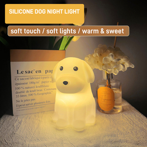 Phổ biến dễ thương Dog Silicone LED ánh sáng ban đêm có thể sạc lại cảm ứng mềm mại của trẻ em đêm đèn cho trang trí nội thất và quà tặng - Product Image 2