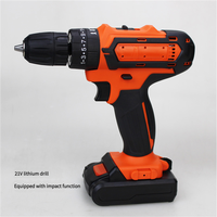 Perceuse à percussion sans fil double LEIGHLY, adaptateur électrique, batterie au lithium, ensemble d'outils électriques, orange, 14 pièces, outil manuel OEM personnalisé