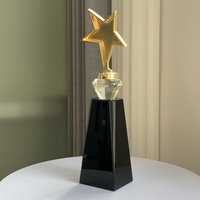 Trophée de diamant de verre de cristal d'étoile d'ADL Prix en gros de trophée d'usine pour le détaillant