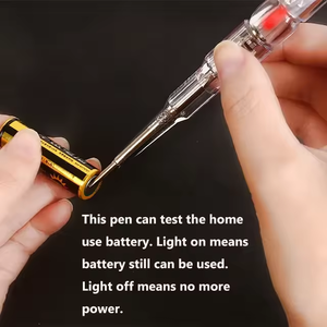 Водонепроницаемый индуцированный Электрический тестер Ручка отвертка зонд тестер напряжения детектор переменного/постоянного тока 70-250 В тестовый карандаш - Product Image 4